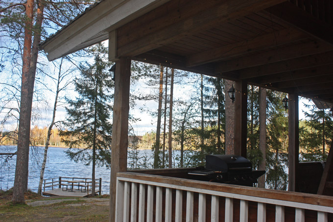 mökki Kyyveden rannalla