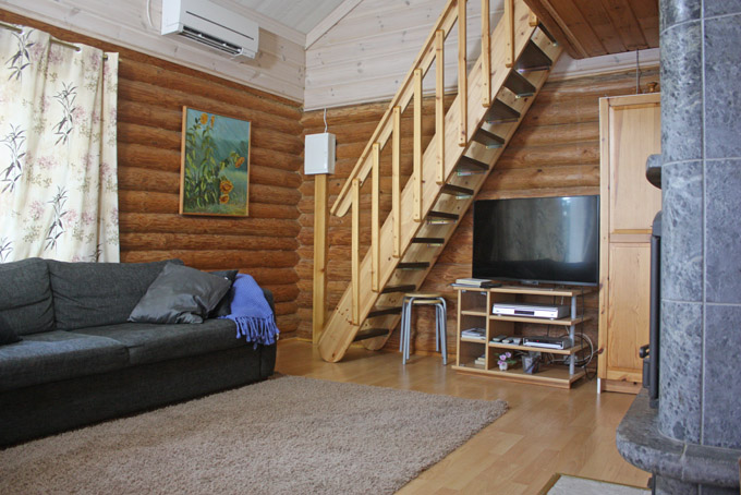mökki kaikilla mukavuuksilla