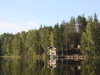 Vuokramökki järven rannalla