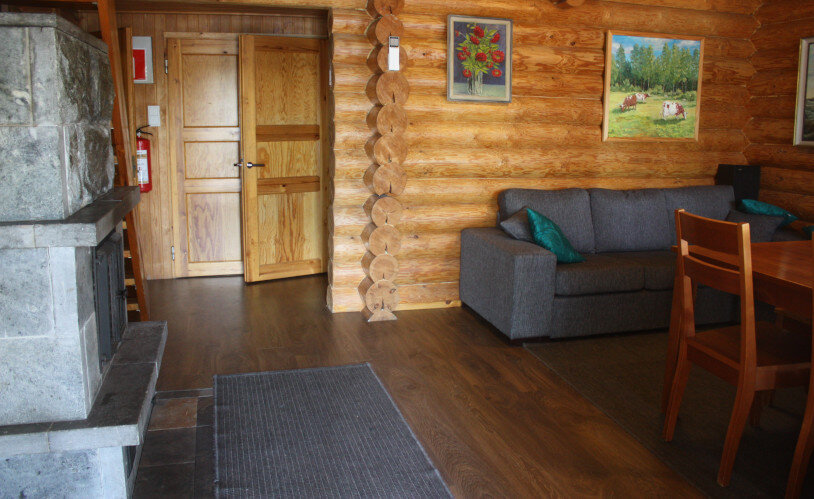 cottage with wooden sauna